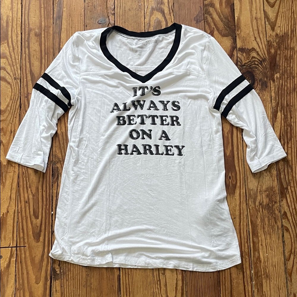 Harley-Davidson Black and White Tee
